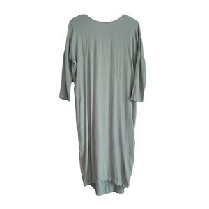Black Crane Cocoon Long Sleeve Midi Dress Green Women’s Size XS